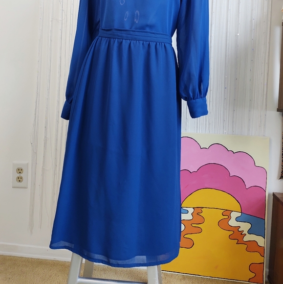 Vintage 80's Blue Skirt - Picture 5 of 7